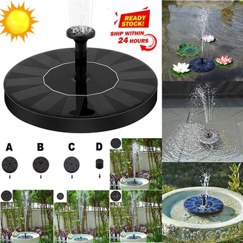 

AKDSteel 180L/H Solar Water Fountain Garden Pool Pond Outdoor Solar Panel Fountain Floating Fountain Garden Decoration