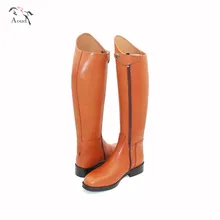 Aoud-bottes d'équitation en cuir de vache, bottes de Dressage au genou, chaussures d'équitation de bonne qualité, unisexe, chapeaux dos nu personnalisés