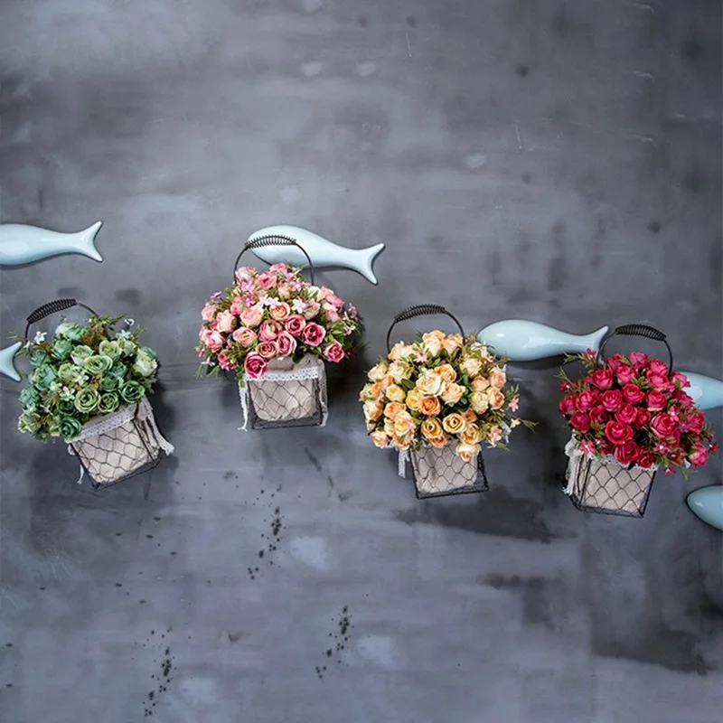 1Bunch Fresh Artificial Rose Flowers 10 heads Romantic DIY Fake Silk floral for Wedding Party Home Decoration