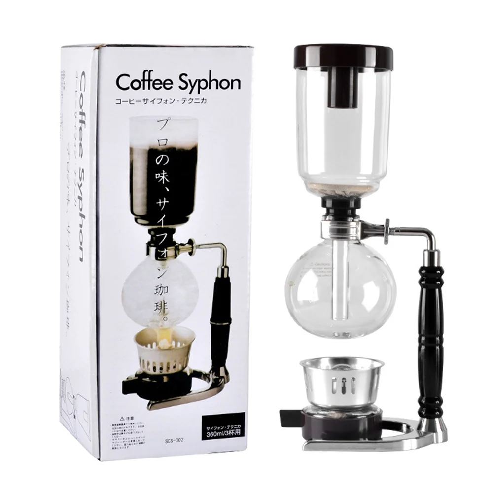 

Japanese Style Siphon Coffee Maker 360/480ML Tea Siphon Pot Vacuum Coffee Maker Glass Type Coffee Machine Filter 3/5 Cups