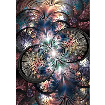 

5D DIY Diamond Painting Abstract Arts Full Drill Round Landscape Cross Stitch Mosaic Full Layout Nursery Wall Decoration