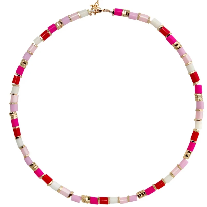 necklace 28 Ведьмак collares heishi TUNE чокер колье colgantes mujer moda boho винтажный диск переработанные Музыкальные Записи ожерелье из акриловых бус - Окраска металла: necklace 28