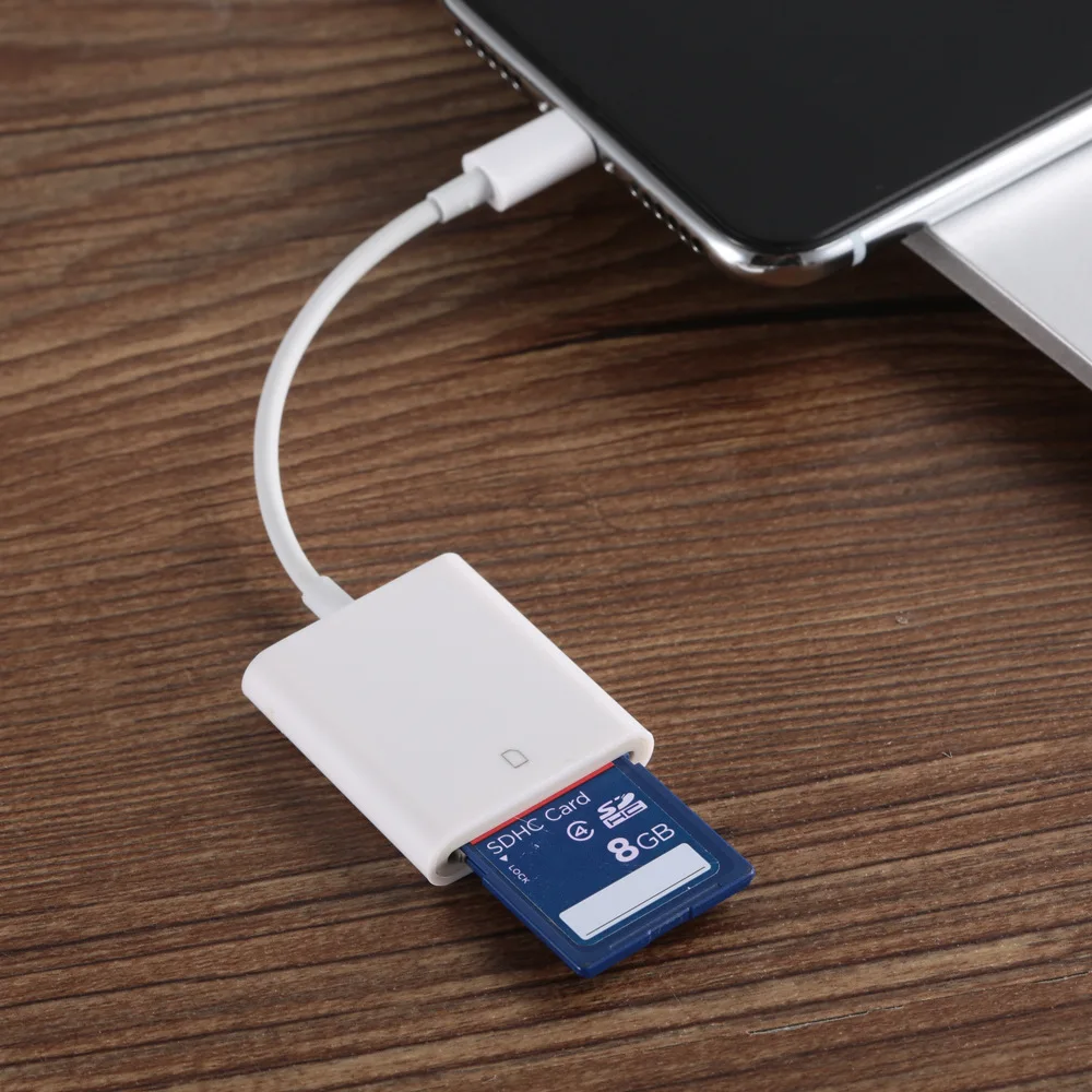 Кардридер для Apple mobile sd card reader для iphone6/7 plus/8/x/ipad camera kit