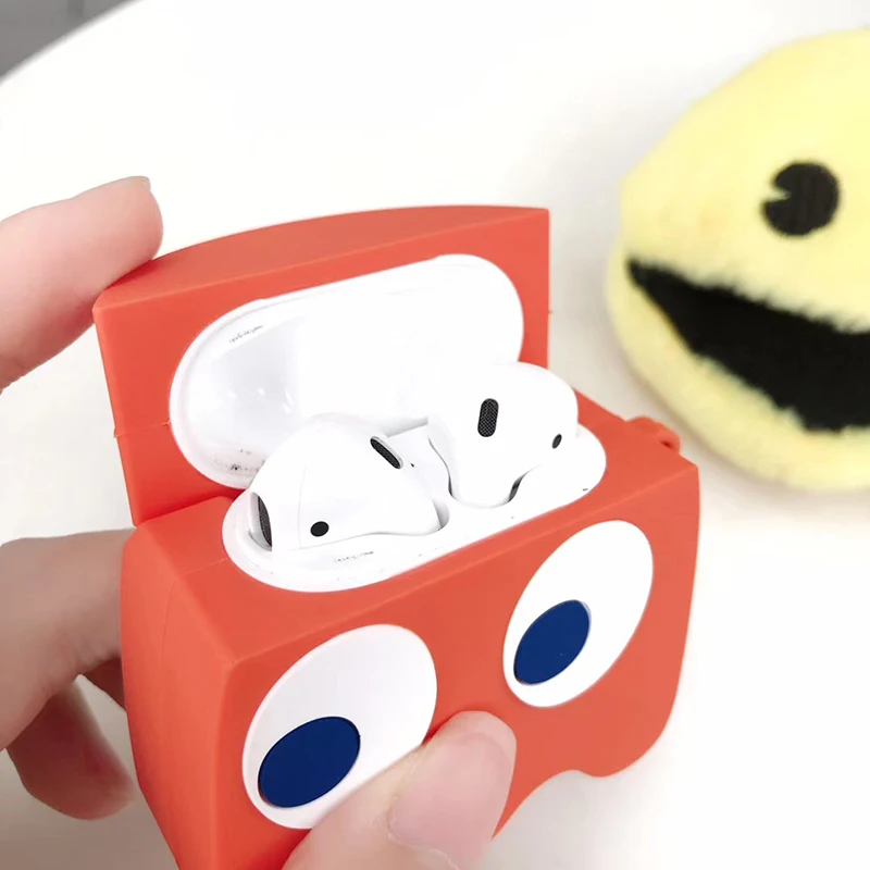 Горячие милые Pac-Man Lover Подарок 3D Мягкие силиконовые Bluetooth беспроводные наушники крышка для Apple AirPods 1 2 Коробка гарнитура coque чехол Капа