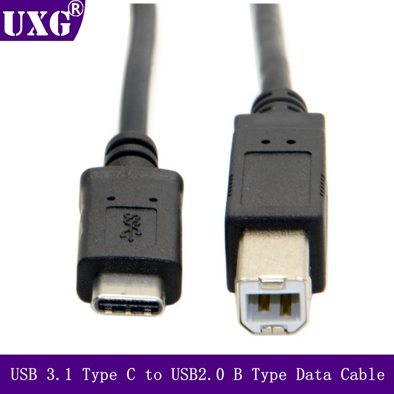 

Кабель для передачи данных USB 3,1 Тип C штекер OTG разъем к USB 2,0 Тип B кабель для передачи данных для смартфона принтера электрического пианино жесткого диска