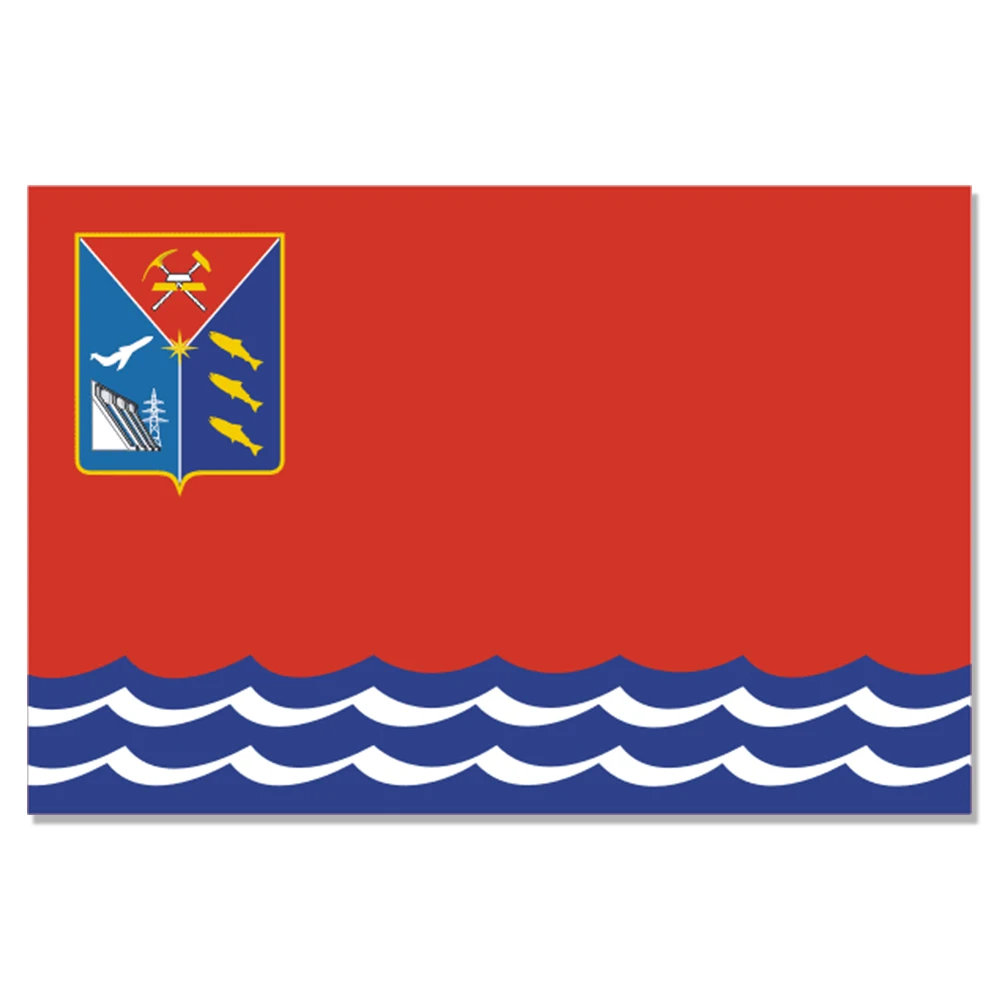 

Magadan Oblast Flag Russia State Flag 150X90CM 100D Polyester3x5FT brass grommets custom flag, Free Shipping