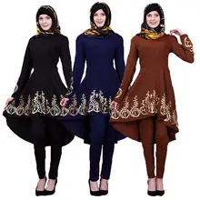 2019 Nuovo Abito Musulmano Donne Abbigliamento Islamico Marocchino Caftano Stampa A Caldo di Modo Abaya Robe Dubai Abaya Vestiti Turco Arabo