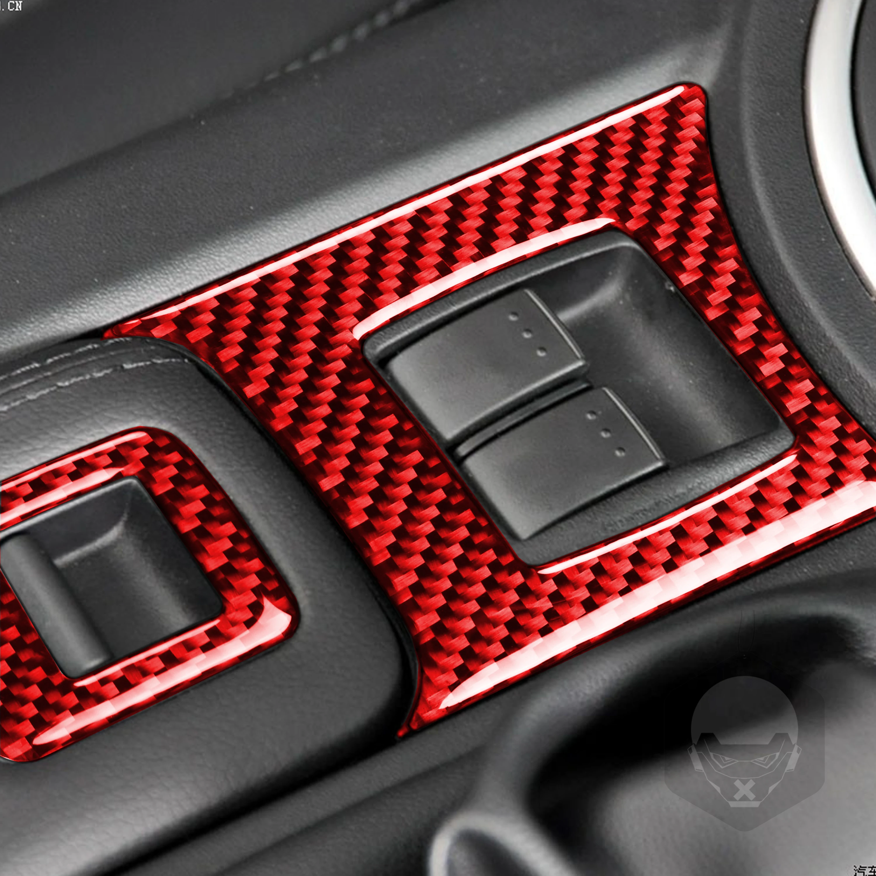 For Mazda MX-5 Miata 2009-2015 MX5 NC Roadster Carbon Fiber Sticker Center  Armrest Console Button Frame Interior Car Accessories