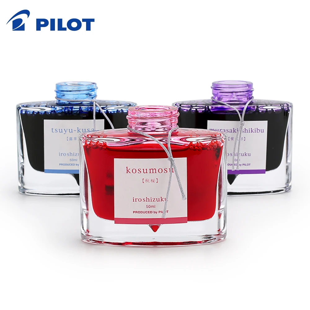 

1 коробка японских чернил пилота Iroshizuku, цветные чернила Shizuku-50 натуральных цветов, карбоновые чернила, жидкие, не засоряющие, ручка, 50 мл, канцелярские принадлежности