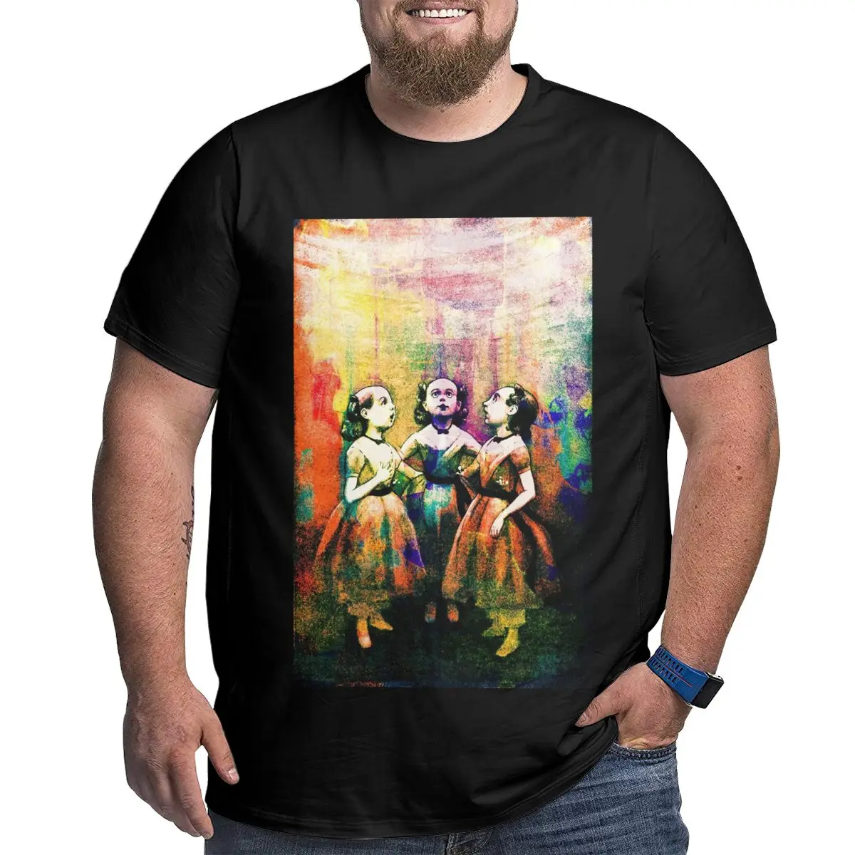 

Vintage Book Illustration Alice In Wonderland (5) Illustration Big Size Men's T-shirt