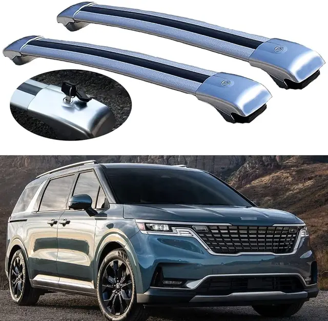 고급스럽고 기능적인: KIA New Carnival KA4 루프 레일 랙과 크로스바 고급스럽고 기능적인: KIA New Carnival KA4 루프 레일 랙과 크로스바