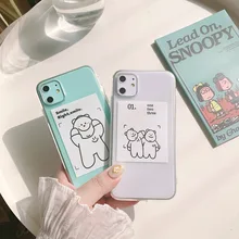 Прозрачный личность медведь чехол для телефона подходит iPhone11 12Pro