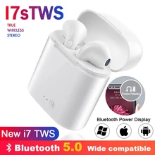 I7s TWS Bluetooth 5,0 наушники, беспроводные наушники, мини гарнитура, стерео наушники с зарядным устройством для iPhone, всех смартфонов