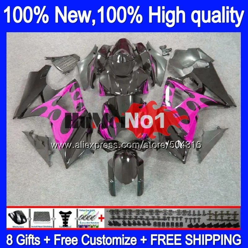 Корпус для SUZUKI GSX R1000 GSXR-1000 GSXR 1000 CC 2007 2008 22MC. 124 розовое пламя K7 1000CC GSX-R1000 07-08 GSXR1000 07 08 обтекатель