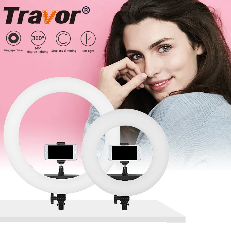 

Travor ring light Photo Studio lighting LED ringlight 14 inch 18 inch Camera Phone Photography Dimmable Ring Lamp With Tripod