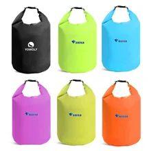 Bolsa impermeable para natación al aire libre de 6 colores 10L 20L, bolsa seca para almacenamiento de Rafting y Camping con gancho de correa ajustable