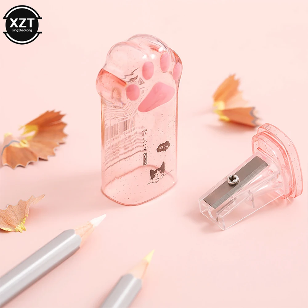 Pencil Sharpener Cartoon Cat Paw School Supplies Stationery Student Prize Kids Gift