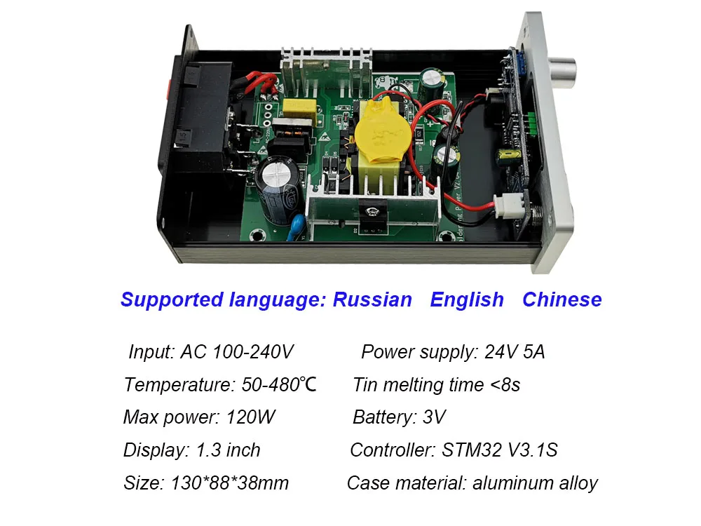 KSGER STM32 V3.1S T12 паяльная станция DIY OLED инструменты для пайки T12 железные наконечники 907 ручка металлическая подставка ЧПУ Передняя панель банки расплава