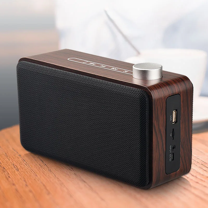 

Creative Wireless Bluetooth Speaker New Multifunctional Usb Wooden Home Subwoofer Audio
