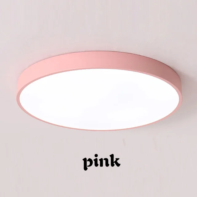 Pink Светодиодный потолочный светильник для гостиной, спальни, светодиодный потолочный светильник для кухни, потолочный коридор огней, для балкона - Цвет корпуса: Pink