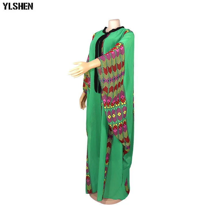 African Dresses For Women Clothes Dashiki Pearl Chiffon Africa Clothing 2019 High Quality Boubou Robe Africaine Party Long Dress 17