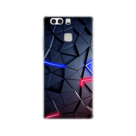 phone case for huawei P9 LITE PLUS 2016 soft tpu silicon back cover 360 full protective printing transparent coque