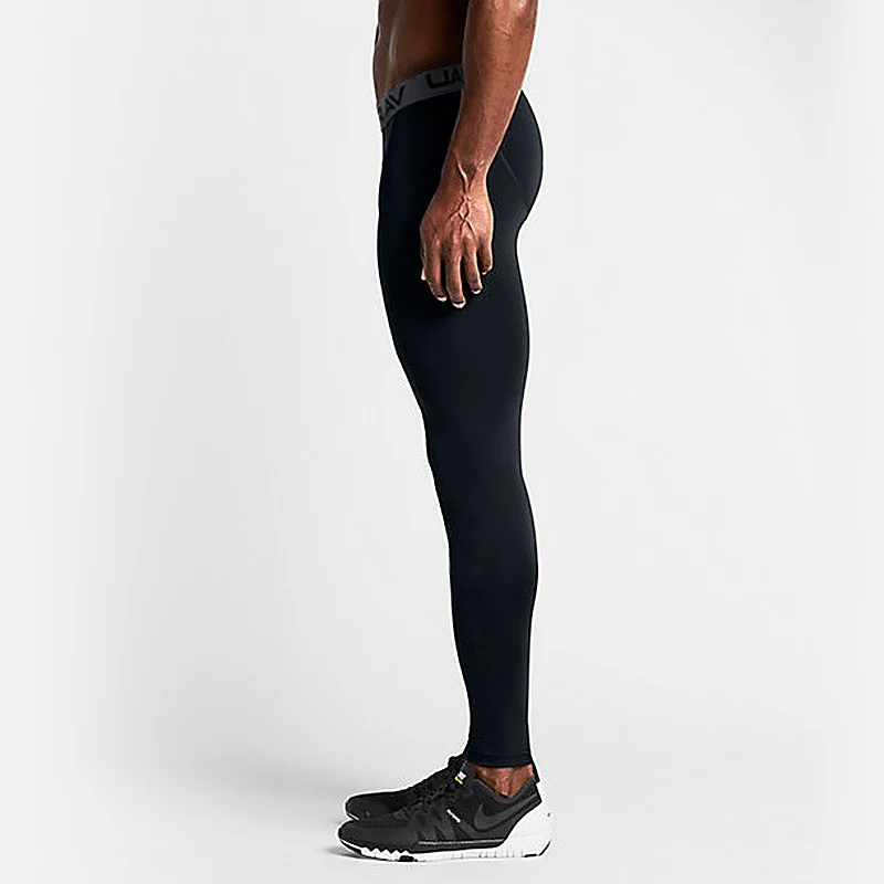 Sports Leggings Compression Pants Men's Sports Pants Elastic Running Trousers Compression Gym Fitness Tights Exercise Training Leggings Breathable Quick Dry Sweat