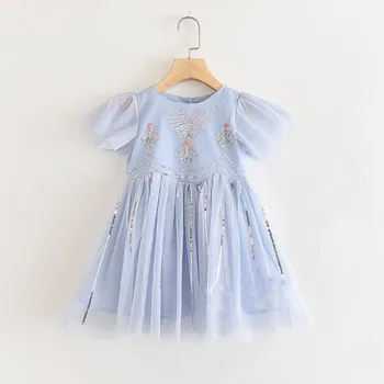 

2020 New Kids Baby Fairy Sequined Mesh Dresses , Princess Girls Summer Fashion Clothes 6 pcs/lot, Wholesale
