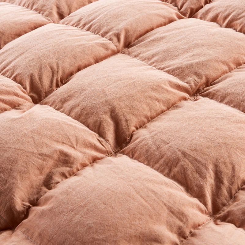 Роскошное пуховое одеяло из утиного/гусиного пуха, однотонное стеганое зимнее одеяло, хлопок, многоцветное, однослойное/Королевское одеяло