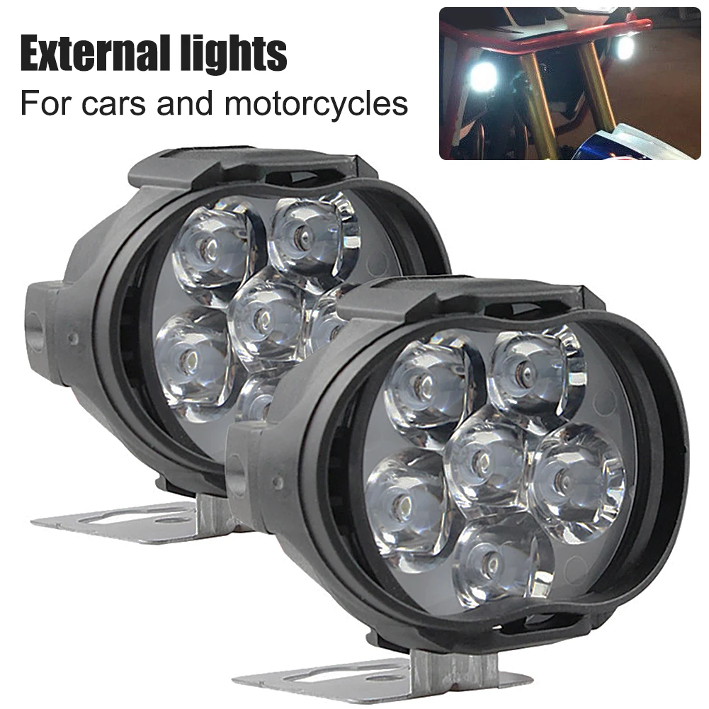 2pcs 15W 12V 6LED Headlight Headlamp Bulb Fog Light For Motorcycle Car E-bike 2pcs 15W 12V 6LED Headlight Headlamp Bulb Fog Light For Motorcycle Car E-bike