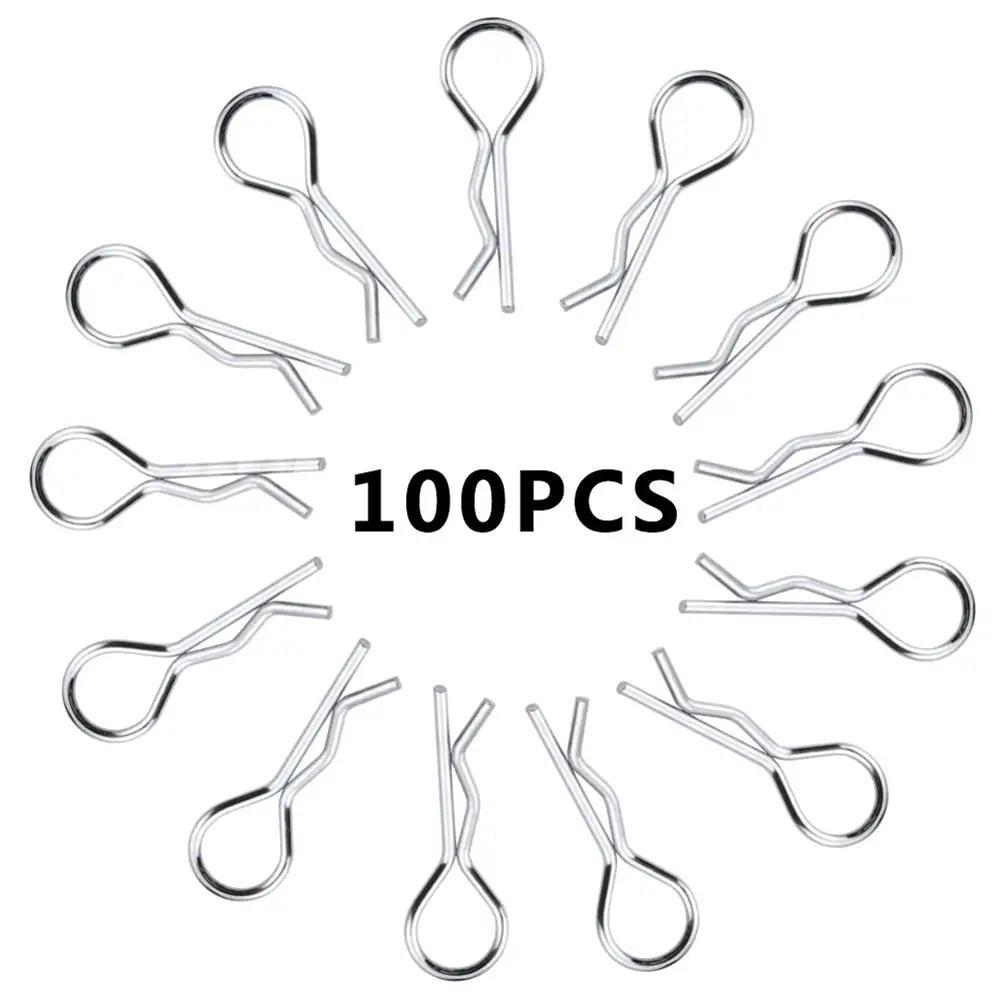 100pcs/pack Stainless Body Shell Clip Pin For HSP RC 1/16 Car Buggy Truck HSP Traxxas Vehicles Car Shell Latch