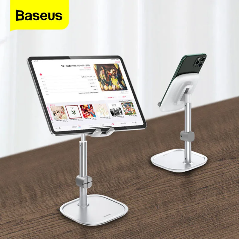 

Baseus Mobile Phone Holder For iPhone 11 Pro 7 8 iPad Cable Organizer Adjustable Desktop Phone Stand For Samsung Xiaomi Huawei