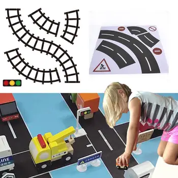 

Railway Tape Sticker Toy Road Toy Sticker Kids Toy Traffic Fun Wide Traffic Tape