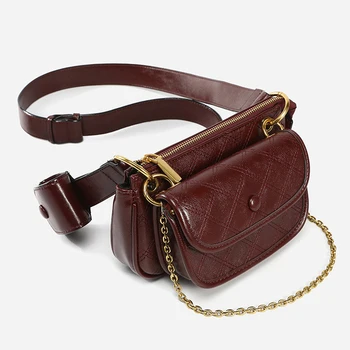 

Spring 2020 new women's fashion triple in one diagonal cross bag chain bag