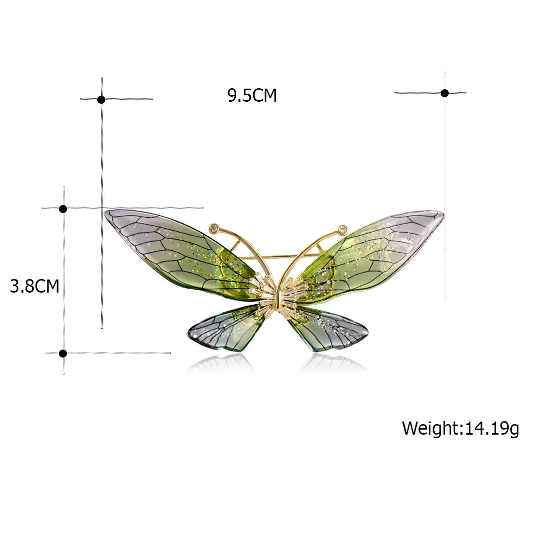 Blucome Newest Shiny Purple Butterfly Brooches Suit Bag Scarf Hat Corsage Pins Jewelry for Women Girls wedding Accessories Gifts