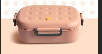 pink Силиконовая коробка для ленча пластиковый креативный разделенный отсек студентов анти-осенний микроволновый герметичный контейнер Ланч Бокс - Цвет: pink
