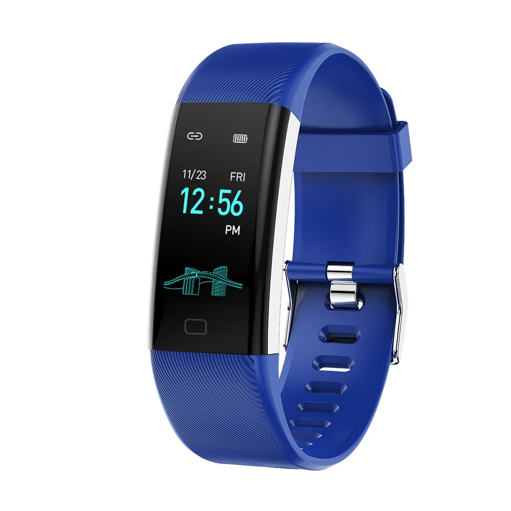 Синий F07Max Bluetooth спортивный умный Браслет Водонепроницаемый цветной экран браслет USB зарядка спящий бег мониторинг сердечного ритма - Цвет: Синий