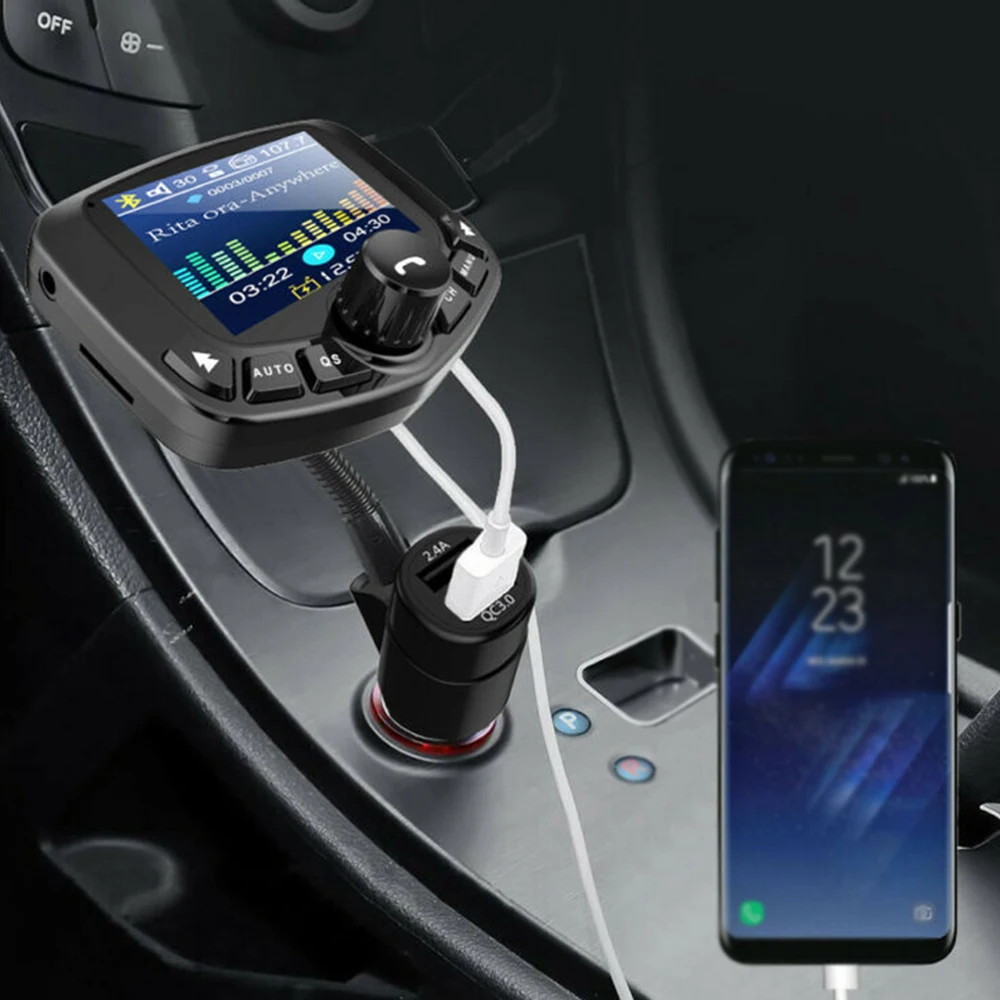 1* Bluetooth V4.0 EDR беспроводной стерео MP3 fm-передатчик Hands Free USB зарядное устройство
