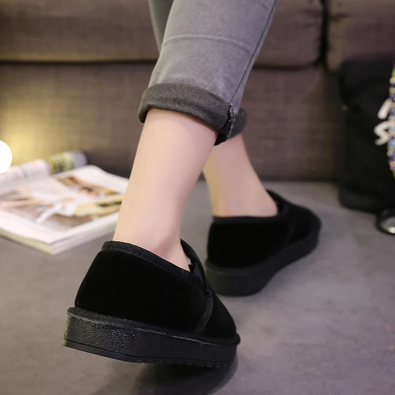 EOEODOIT хлопковая обувь Верхний материал из осень зима для снежной погоды на