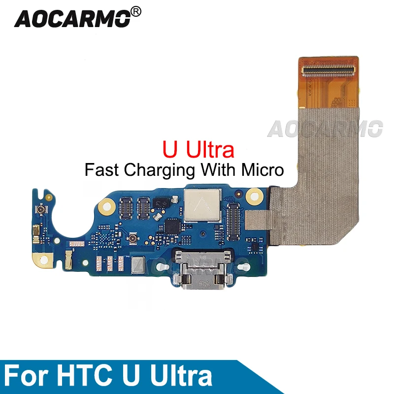 Aocarmo USB Charging Port Charger Dock With Micro Connector Flex Cable For HTC U Ultra UU Replacement Part | Мобильные телефоны и