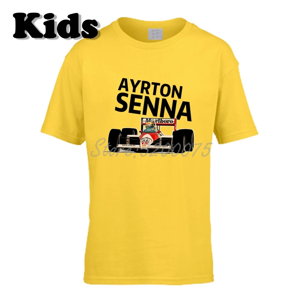 3 Детская футболка Ayrton Senna da Silva 12 Бразилия 1 чемпионат мира 1988 1990 1991 футболка с круглым вырезом для мальчиков и девочек W19040709 - Цвет: 3