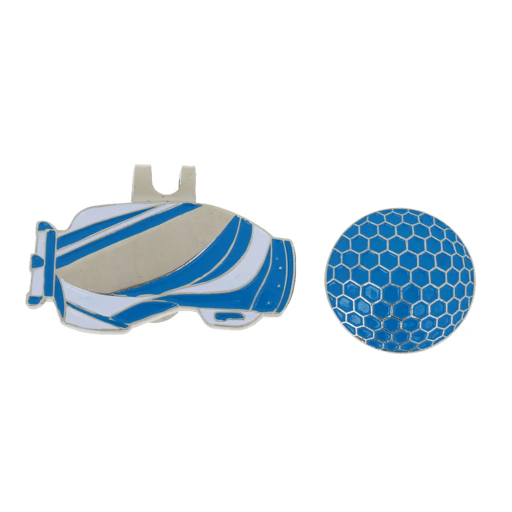 Нержавеющая сталь шляпа для гольфа/Кепка/козырек клип с магнитным шариковым маркером инструменты для тренировки гольфа-случайный цвет
