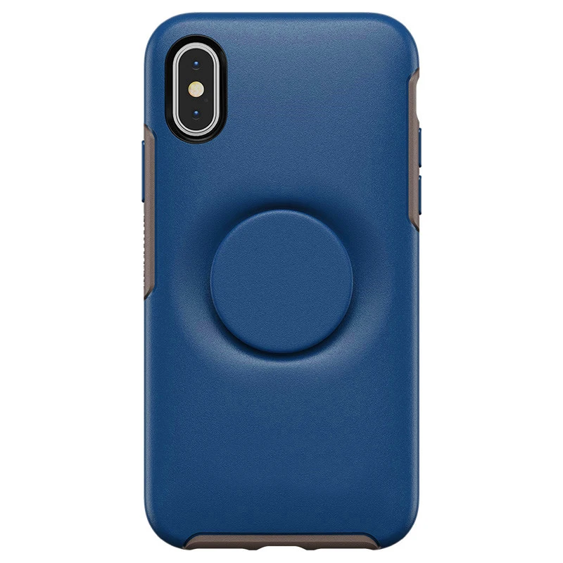 Blue BFOLLOW корпус розетки подушки безопасности для iPhone 7 8 Plus X XR XS Max 11 Pro Max ТПУ силикон и Жесткий ПК противоударный чехол с задней подставкой - Цвет: Blue