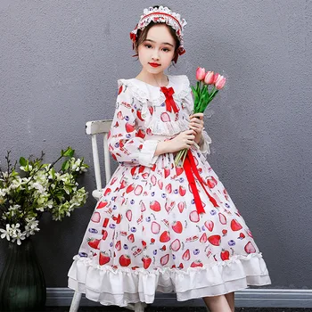 

Sweet Kawaii Lolita Dress For Girls Long Sleeve Butterfly Loose Ball Gowns Birthday Party Lolita Gown Teen Girls Beach Dresses