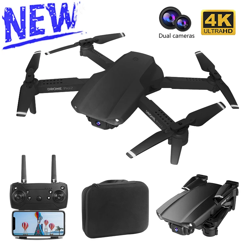 E99 Pro2 Радиоуправляемый мини-Дрон 4K с двойной камерой Wi-Fi FPV | Игрушки и хобби