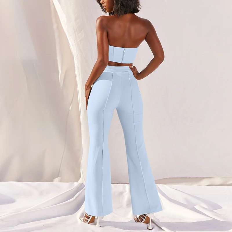 Colysmo Boning Bustier Long Flare Pants 