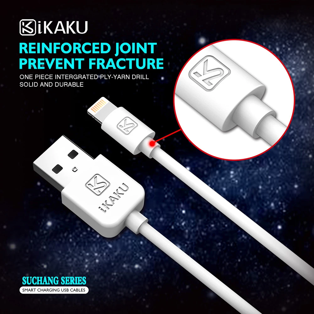 KAKU usb кабель для iphone 11 Pro Max Xs Max 8 7 6 Plus 5 5S iPad Быстрая зарядка зарядное устройство для мобильного телефона кабель Lightning
