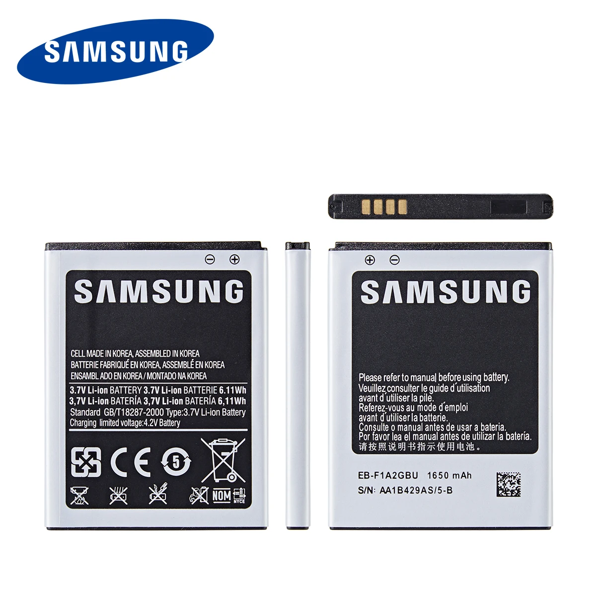 SAMSUNG Orginal EB-F1A2GBU 1650mAh Battery For Samsung Galaxy S2 i9100 i9108 i9103  I777 i9105 i9100G i9188 i9050 B9062 new phone battery