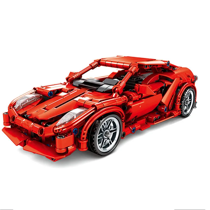 Skup 603 sztuk Ferraried F1 wyścigi samochodowe klocki fit Technic Racer pojazdów Supercar Playmobil klocki dla dzieci chłopcy zabawki prezenty