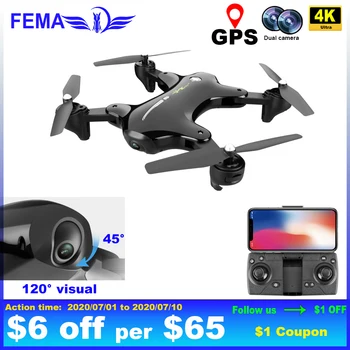 

FEMA GPS Drone with 4K wide angle Camera Professional 5G Wifi FPV Altitude hold selfie RC Quadcopter toys VS SG907 PRO E520S